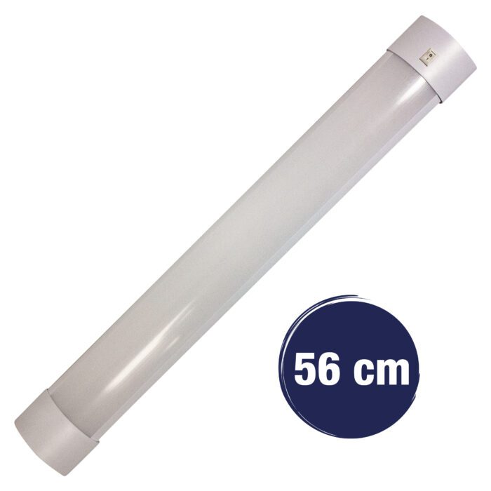 Réglette plate SMD LED avec interrupteur - 18 W - 4 000K - 56cm