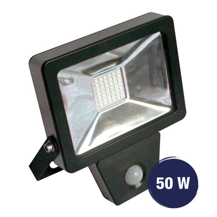 Projecteur plat SMD LED - détecteur IR - 50W - 6 500K