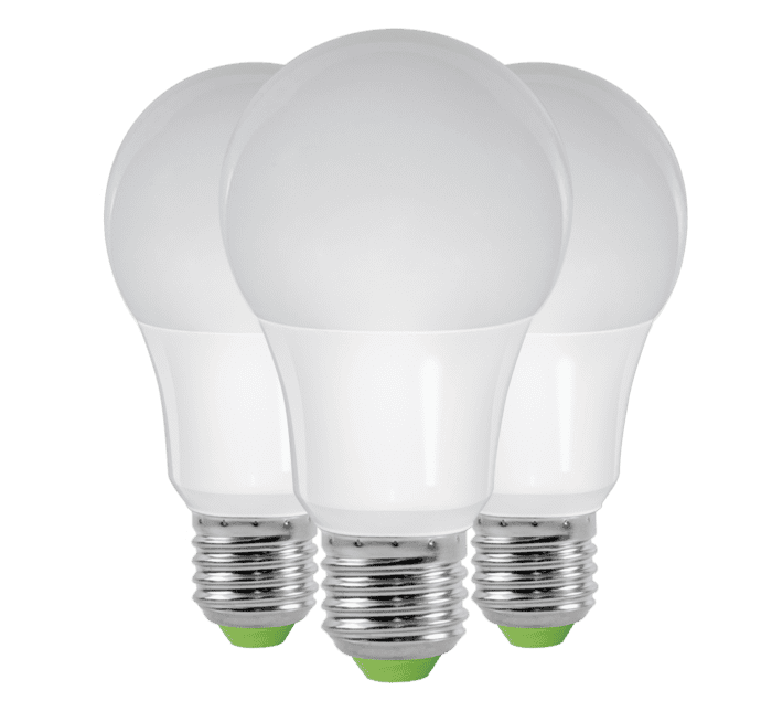 Lot de 3 Ampoules LED - 9W - E27 - 4000 K