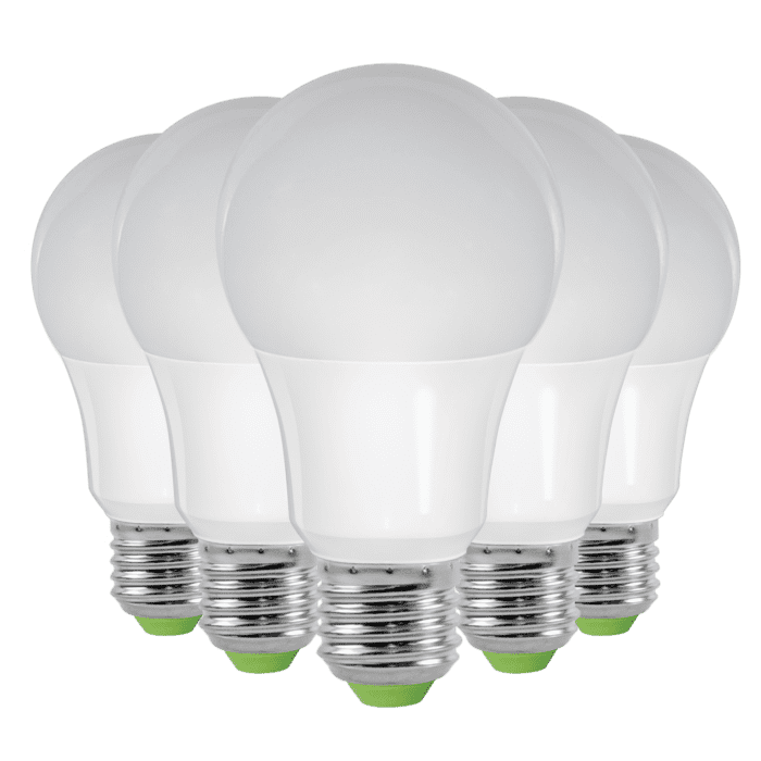 Lot de 5 Ampoules LED - 9W - E27 - 4000 K