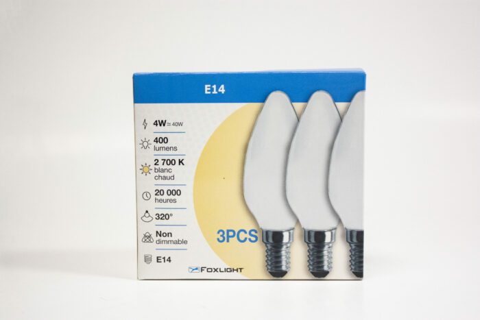 Lot de 3 ampoules LED - 4W - E14 - 2 700 K – Image 3