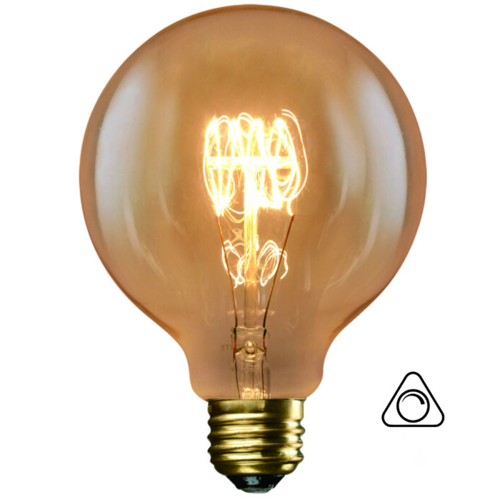 Ampoule vintage filaments G95 - 40W - E27 - dimmable