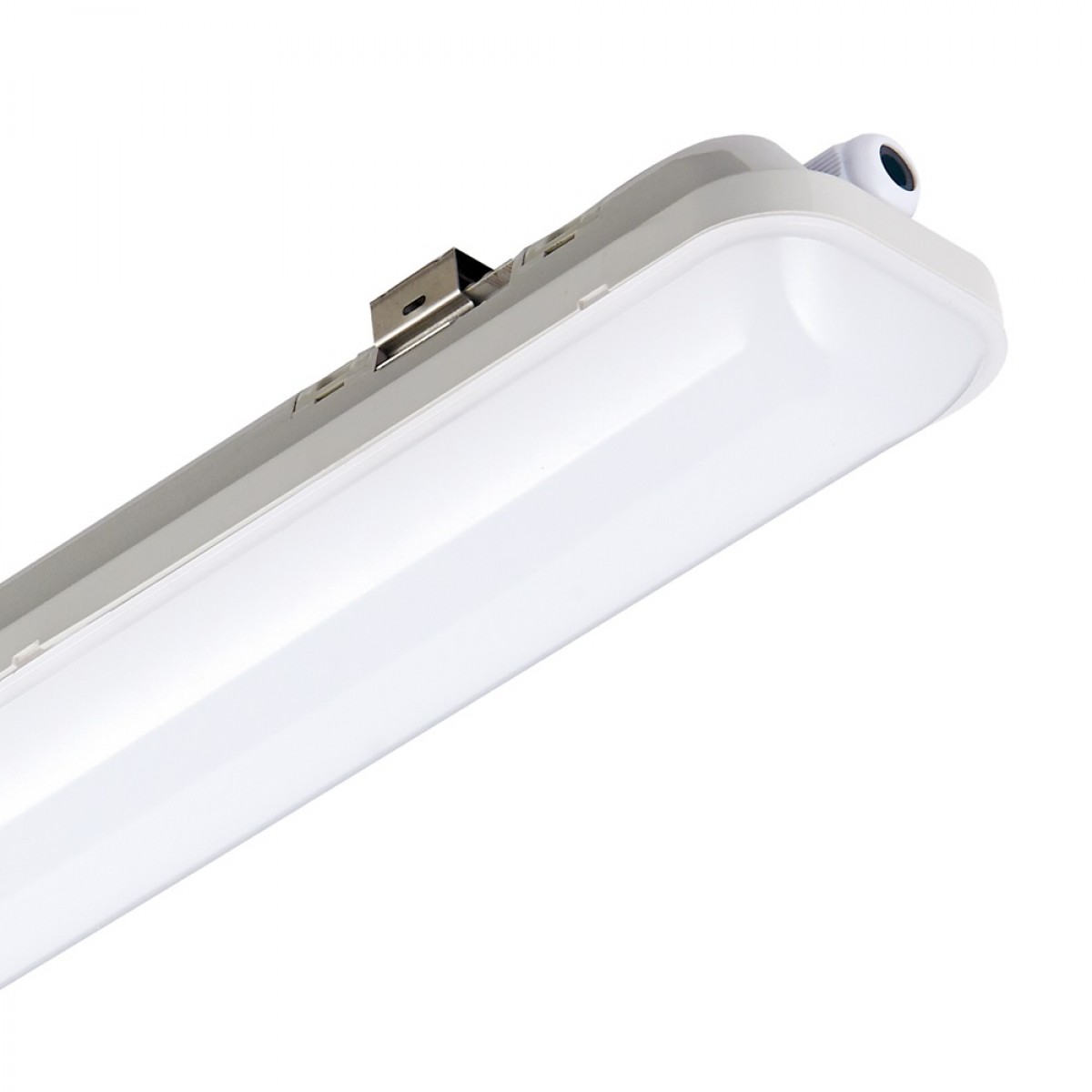 Réglette LED étanche 60cm 18W, pour garages, ateliers, extérieurs.