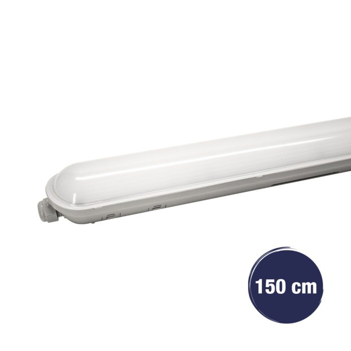 Réglette LED étanche 150 cm 65 W avec détecteur
