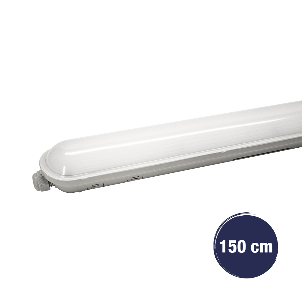 Réglette LED étanche 150 cm 65 W avec détecteur